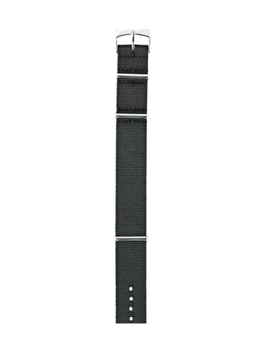 Morellato Υφασμάτινο Λουράκι Nato Μαύρο 24mm