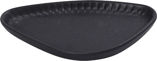 Espiel Sand Plate Desert Triangle made of Porcelain Gobi Black Sand 17.5x9.5cm