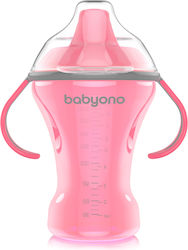 Babyono Educational Sippy Cup Silicone with Handles Pink for 36m+m+ 260ml