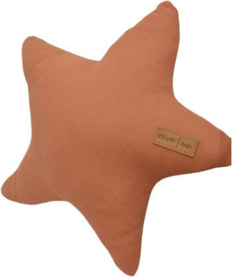 Baby Oliver Crib Decorative Pillow Star Orange 37x37cm