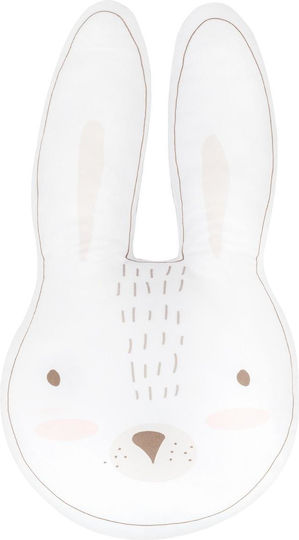 Kikka Boo Διακοσμητικό Μαξιλάρι Κούνιας Rabbits Love Λευκό 50x30cm