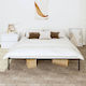 Метално Черно Легло King Size с Дъски за Матрак 183x213см