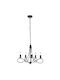 HomCom Kronleuchter 5xE14 Ø58cm mit Kerzen Schwarz B31-190V90
