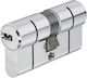 Abus Κύλινδρος Κλειδαριάς Ασφαλείας 75mm (35-40) με 5 Κλειδιά Ασημί