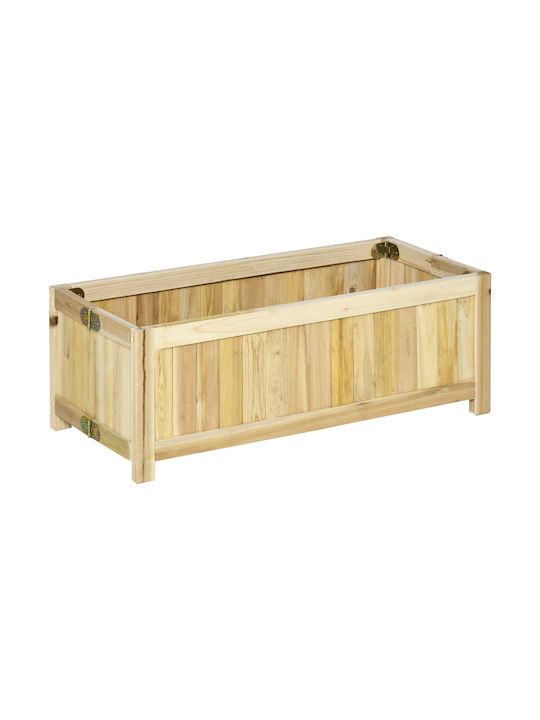Outsunny Ζαρντινιέρα Ξύλινη Μπεζ 70x30x25εκ.