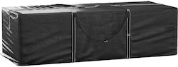 vidaXL Waterproof Garden Cushions Cover Black 135x40x55cm