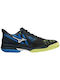 Mizuno Exceed Tour 5 CC Tennisschuhe Tongelände Total Eclipse / Neo Lime / Super Sonic