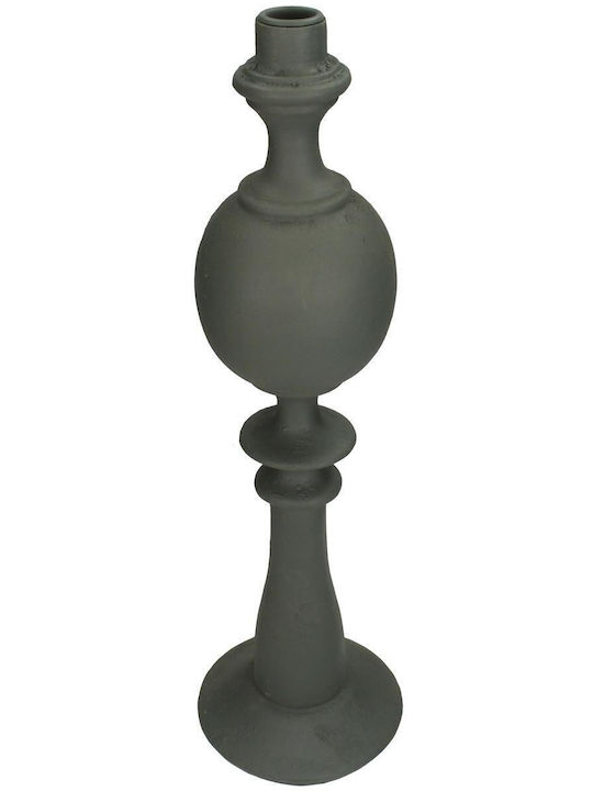 ArteLibre Candle Holder Polyresin in Gray Color 13x13x44cm 1pcs