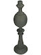 ArteLibre Candle Holder Polyresin in Gray Color 13x13x44cm 1pcs