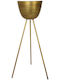 ArteLibre Übertopf Metall Gold mit Gestell 40x40x125εκ.