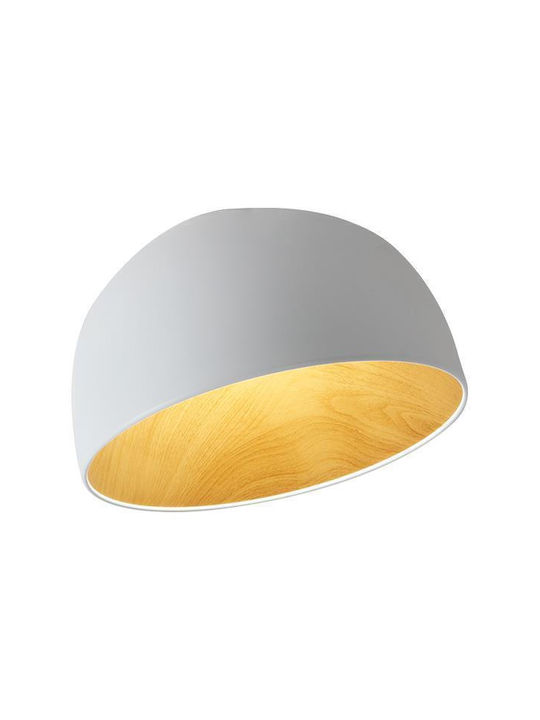 Eurolamp Μοντέρνα Μεταλλική Πλαφονιέρα Οροφής με Ενσωματωμένο LED σε Λευκό χρώμα 35cm