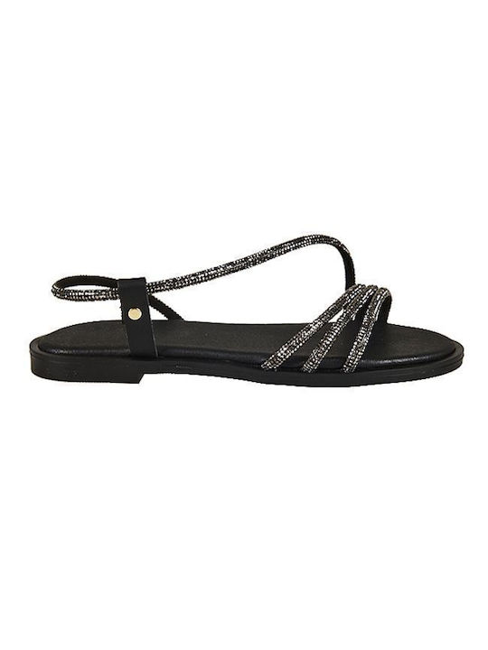 Elenross Women's Sandals with Strass Black