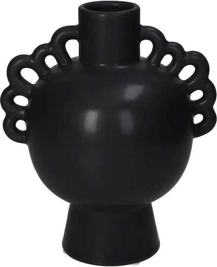 ArteLibre Vază Decorativă Ceramică Negru 17.4x13.7x20.5cm 1buc