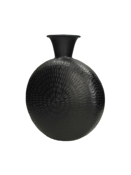 ArteLibre Vază Decorativă Metalic Negru 29x11x36cm 1buc