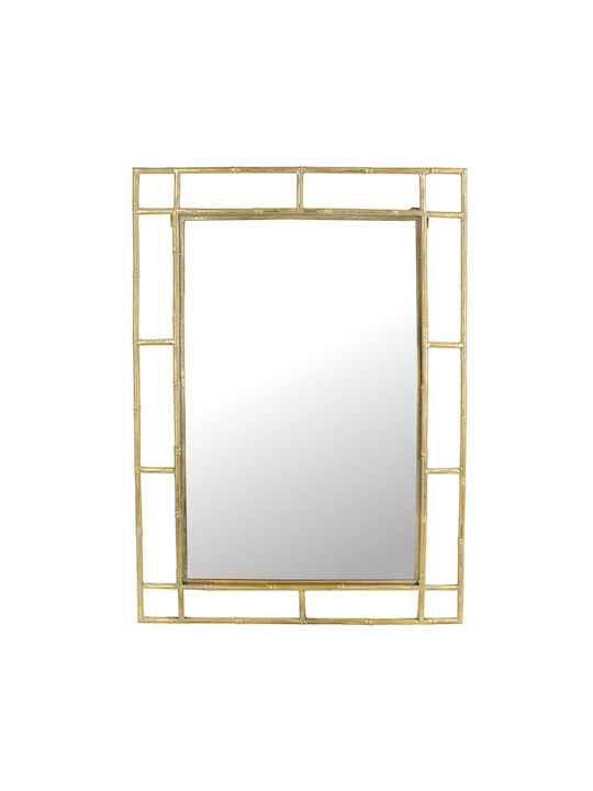 ArteLibre Καθρέπτης Τοίχου με Χρυσό Μεταλλικό Πλαίσιο 99x69.5cm