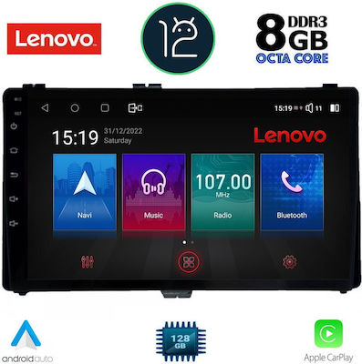 Lenovo Sistem Audio Auto pentru Toyota Auris / Corolla 2017-2019 (Bluetooth/USB/AUX/WiFi/GPS/Partitură) cu Ecran Tactil 9"