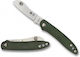 Spyderco Roadie Pocket Knife Automatic Green in Sheath