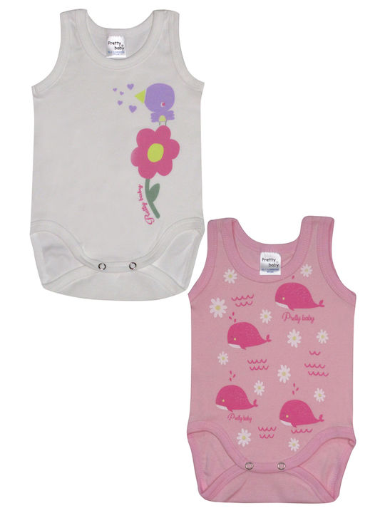 Pretty Baby Whale Set Body pentru Bebeluși Lenjerie Fără mâneci Multicolor