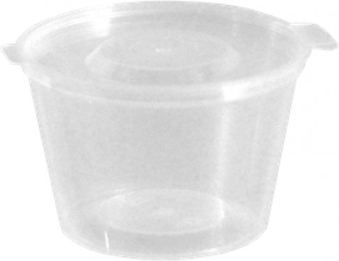 Ready Pungă de plastic de unică folosință PP cu Capac Integrat și Capacitate 120ml Transparent 200buc
