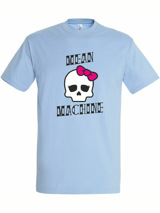 Unisex Tshirt "Mean Machine", Sky Blue