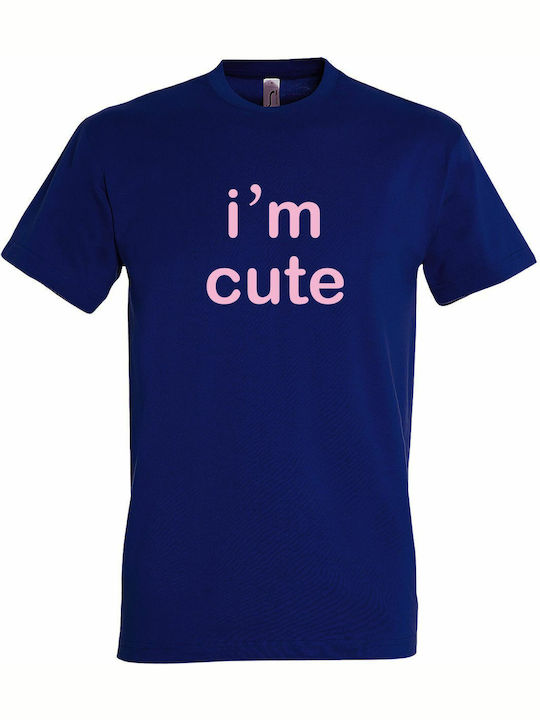 Unisex Tshirt "I am cute", Ultramarine