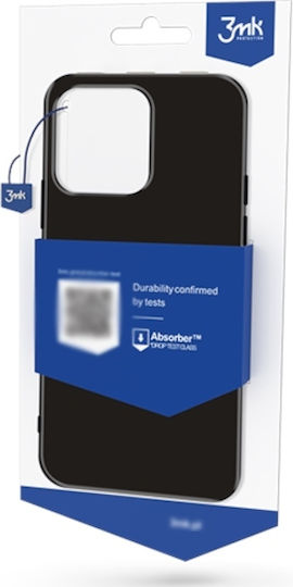 3MK Matt Umschlag Rückseite Silikon Schwarz (Galaxy A14)