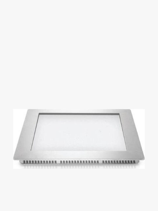 Fos me Τετράγωνο Χωνευτό LED Panel 18W με Θερμό Λευκό Φως 3000K 22.5x22.5εκ.