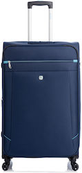 Dielle Μεγάλη Βαλίτσα με ύψος 77cm σε Μπλε χρώμα