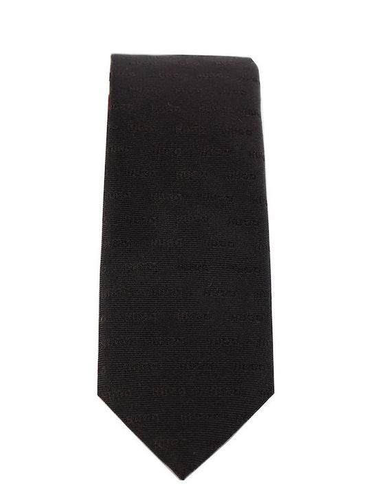 Hugo Men's Tie Silk Monochrome in Black Color