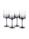 Navaris Set of Glasses for White and Red Wine made of Glass in Gray Color Stemmed 400ml 4pcs