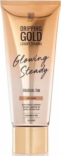 SOSU Dripping Gold Gradual Tan Self Tanning Lotion για Πρόσωπο και Σώμα Light / Medium 230ml