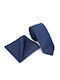 Legend Accessories Herren Krawatten Set Monochrom in Blau Farbe
