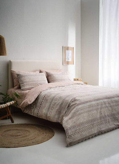 Vesta Home AMORGOS-2 Κουβερλί Υπέρδιπλο Βαμβακερό Πορτοκαλί 230x260cm