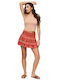 Ovin Vintage High-waisted Mini Skirt Red