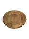 ArteLibre Wooden Round Decorative Tray 30x30x2.5cm