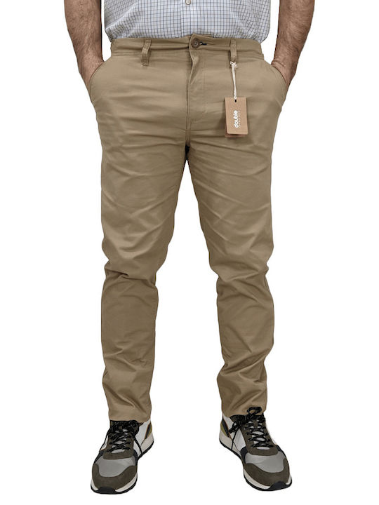 Double Παντελόνι Chino Ελαστικό Μπεζ