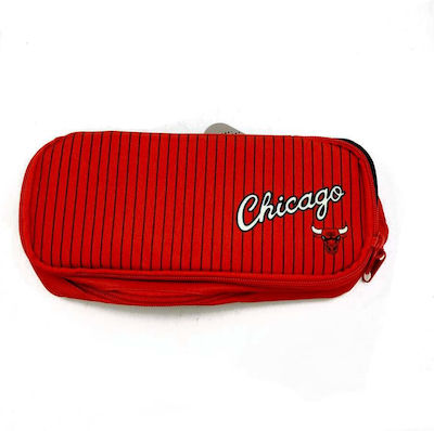 Back Me Up Retro Pencil Case Barrel with 1 Compartment Red