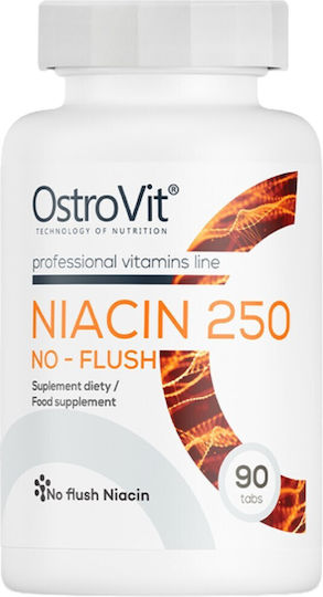 OstroVit Niacin 250 Νο-Flush Витамин за здравето на Нервната система 90 Таблетки