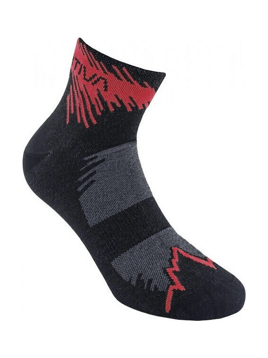 La Sportiva Fast Black Sangria Rot Laufsocken S...