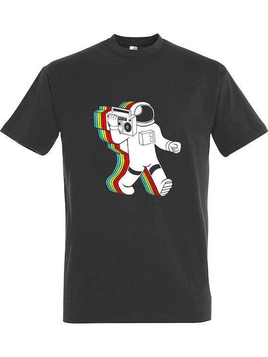 Tricou Unisex "Space Dj", Gri închis