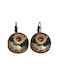 Women's earrings "Helianthus" with Liquid Glass