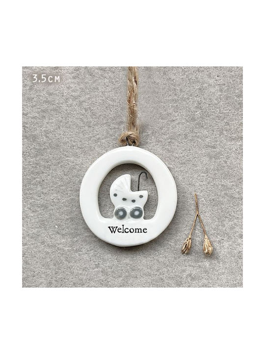 Synchronia Hanging Decorative made of Ceramic Material 3.5cm 1pcs