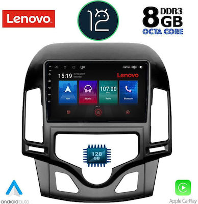 Lenovo Sistem Audio Auto pentru Hyundai i30 2007-2012 (Bluetooth/USB/AUX/WiFi/GPS/Partitură) cu Ecran Tactil 9"