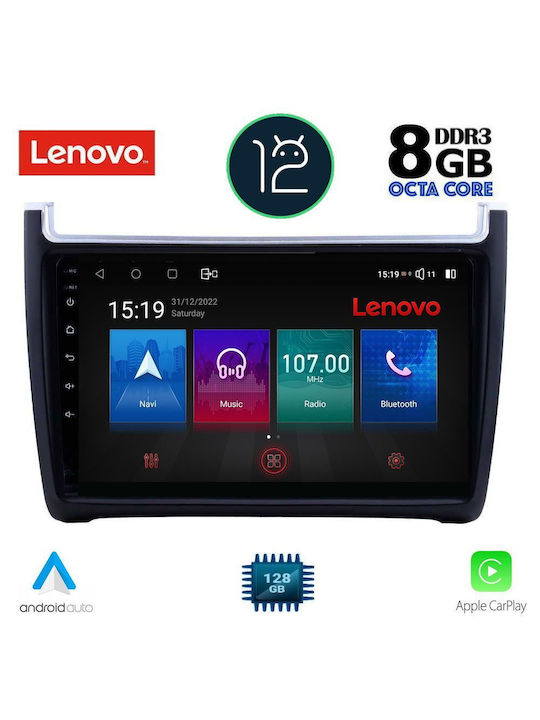Lenovo Sistem Audio Auto pentru Volkswagen Polo 2014-2017 (Bluetooth/USB/AUX/WiFi/GPS/Partitură) cu Ecran Tactil 9"