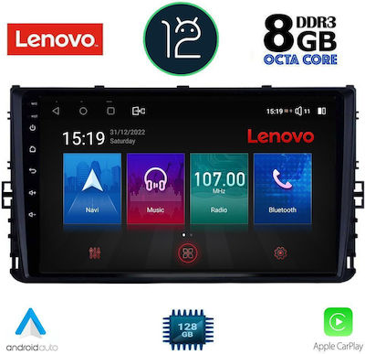 Lenovo Sistem Audio Auto pentru Volkswagen Polo / T-Cross / T-Roc 2017> (Bluetooth/USB/AUX/WiFi/GPS/Partitură) cu Ecran Tactil 9"