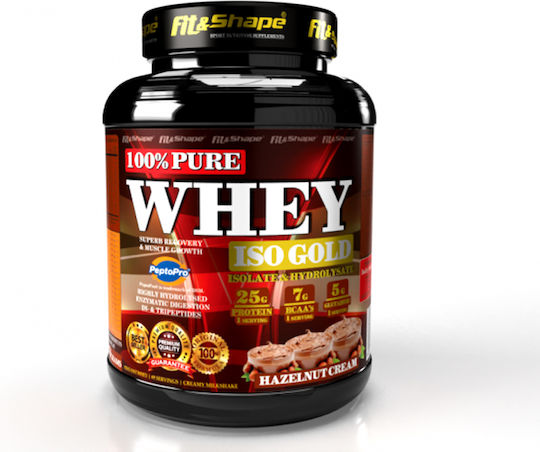 Fit & Shape 100% Pure Whey Iso Gold Protein Whey with Flavor Hazelnut Cream 2.27kg