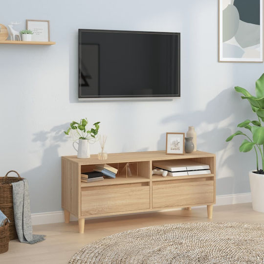 vidaXL TV-Ständer Beige M100xT34,5xH44,5cm