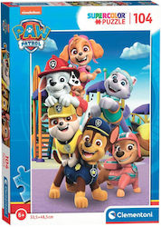 Детски Пъзел Supercolor Paw Patrol за 6++ Години 104бр Clementoni