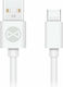 Forever USB 2.0 Cable USB-C male - USB-A Λευκό 1m GSM106364