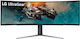 LG UltraGear 49GR85DC-B Ultrawide VA HDR Curbat Monitor de jocuri 49" 5120x1440 240Hz cu Timp de Răspuns 1ms GTG